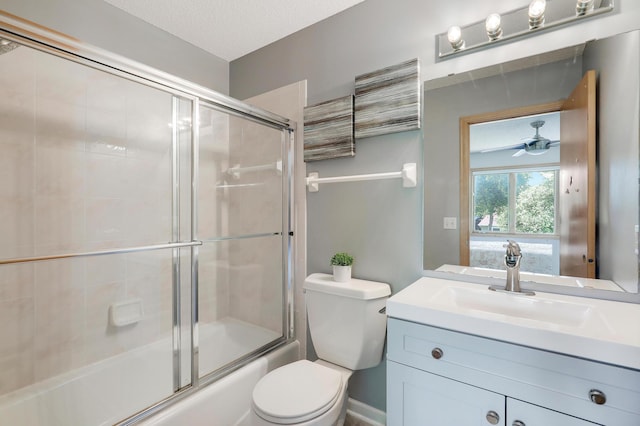 10902 Eagle Lake Blvd, Maple Grove, MN 55369 - full bath with vanity, shower / bath combination with glass door, and a ceiling fan