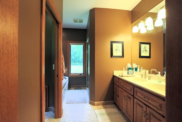 21601 Timber Hills Trl, Nisswa, MN 56468 - full bath with double vanity and a bath