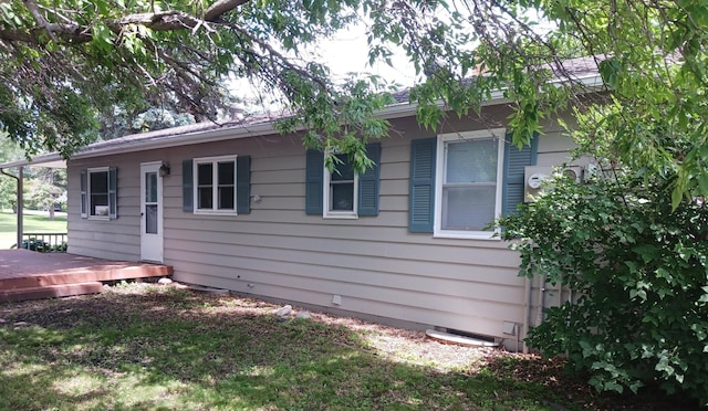 1235 Mitchell Pl, Fergus Falls, MN 56537 - view of side of home featuring a deck