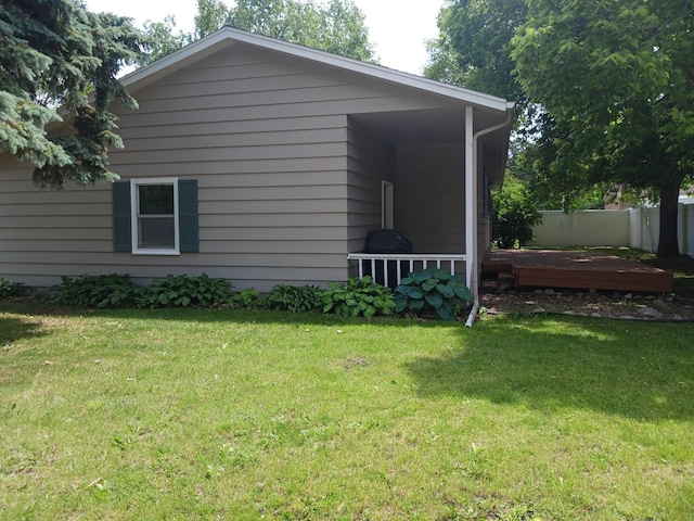 1235 Mitchell Pl, Fergus Falls, MN 56537 - view of side of property featuring a wooden deck
