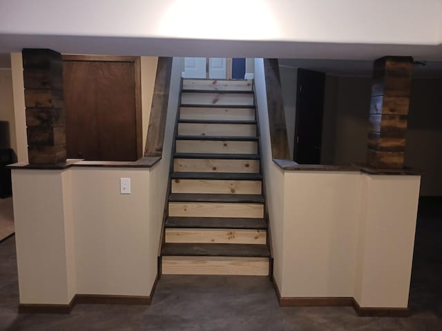 1235 Mitchell Pl, Fergus Falls, MN 56537 - stairway with baseboards