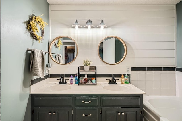 1301 English Ave NW, New Prague, MN 56071 - bathroom featuring double vanity and a garden tub