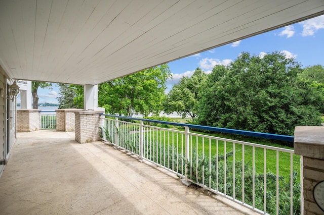 5011 Lake Ave Unit 105, White Bear Lake, MN 55110 - patio / terrace featuring a water view