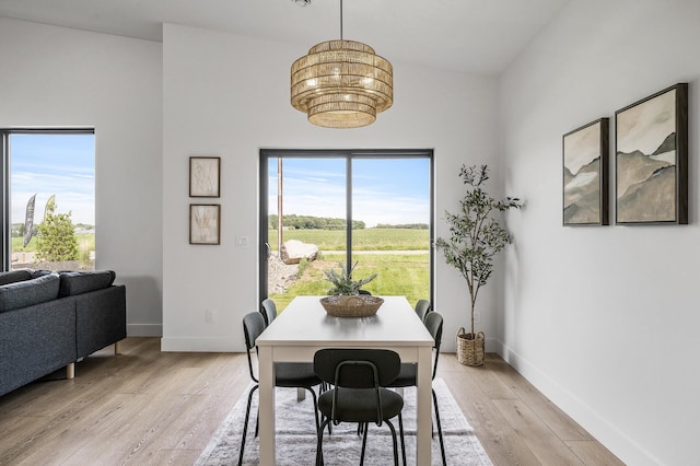 9930 14th Cir NE, Saint Michael, MN 55376 - dining room with light wood-type flooring and a chandelier