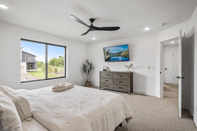 9930 14th Cir NE, Saint Michael, MN 55376 - bedroom featuring recessed lighting, carpet floors, and a ceiling fan