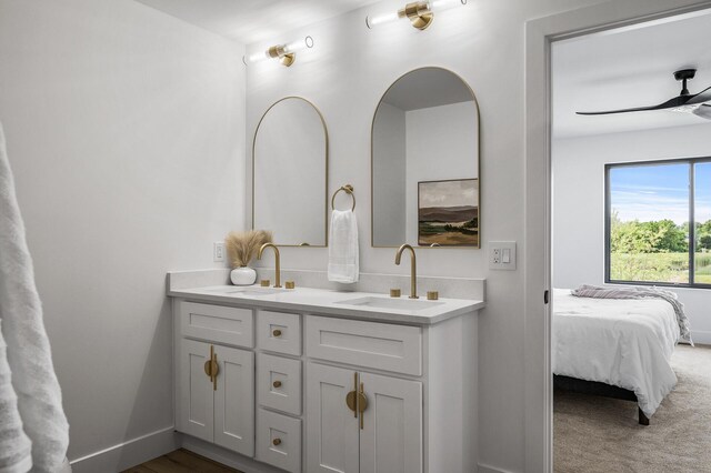 9930 14th Cir NE, Saint Michael, MN 55376 - full bath with double vanity, ensuite bath, and a ceiling fan