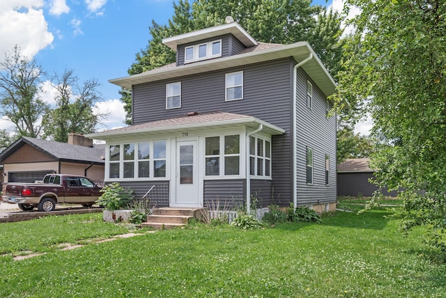 213 2nd St NE, Grand Meadow, MN 55936 - traditional style home featuring entry steps and a front lawn
