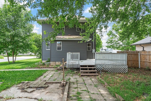 213 2nd St NE, Grand Meadow, MN 55936 - rear view of house featuring a deck