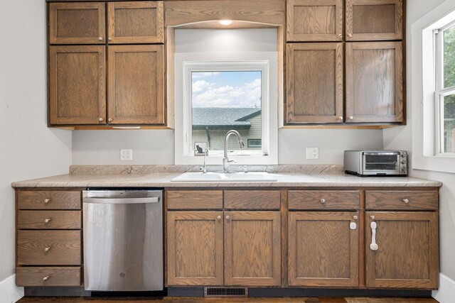 213 2nd St NE, Grand Meadow, MN 55936 - kitchen with dishwasher and light countertops