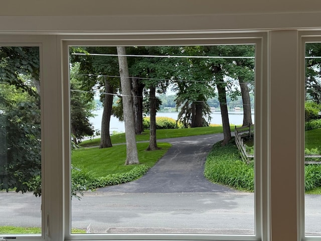 2022 Lake Rd, Minnetonka Beach, MN 55391 - doorway to outside with a water view