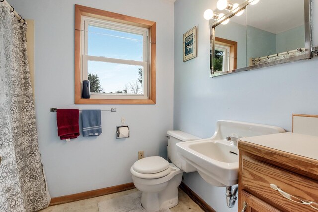 N2498 50th St, Union Twp, WI 54761 - bathroom featuring toilet and curtained shower
