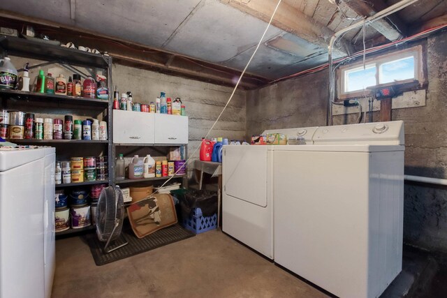 N2498 50th St, Union Twp, WI 54761 - basement featuring washer and dryer