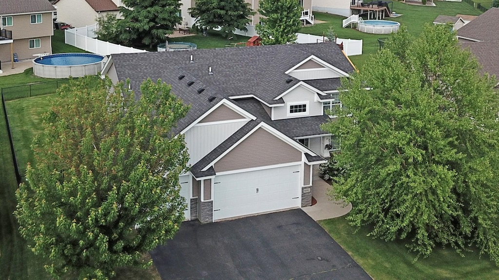 16861 Marble St NW, Ramsey, MN 55303 - aerial perspective of suburban area