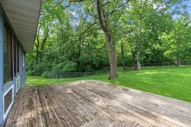 2224 75th Ave Unit M, Osceola, WI 54020 - wooden deck featuring a fenced backyard