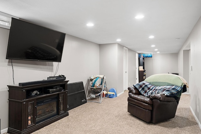 522 14th St NE, Owatonna, MN 55060 - living area featuring carpet flooring and recessed lighting