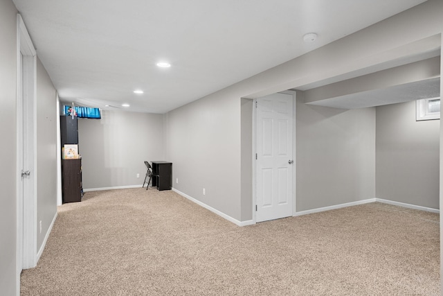 522 14th St NE, Owatonna, MN 55060 - finished below grade area with carpet flooring and recessed lighting