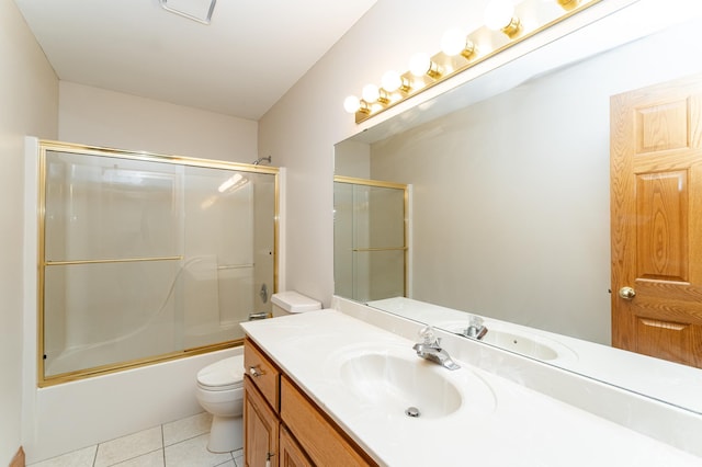 4354 48th St NE, Haverhill Twp, MN 55906 - bathroom featuring vanity, enclosed tub / shower combo, and tile patterned floors