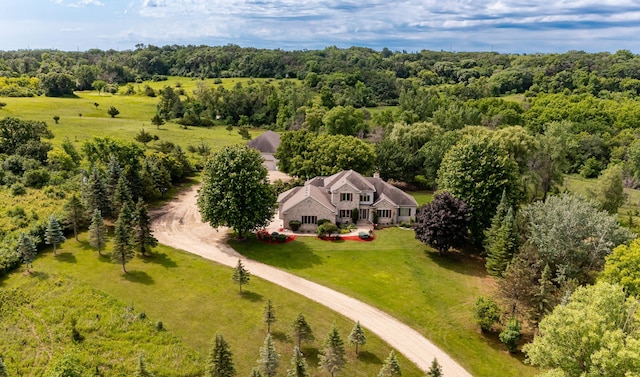 4354 48th St NE, Haverhill Twp, MN 55906 - view from above of property featuring a forest