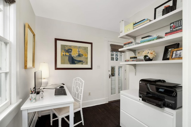 1064 Lombard Ave, Saint Paul, MN 55105 - office featuring dark wood-style flooring and baseboards