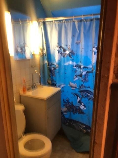 604 Elliott Ave N, Glencoe, MN 55336 - full bathroom with vanity and a shower with curtain
