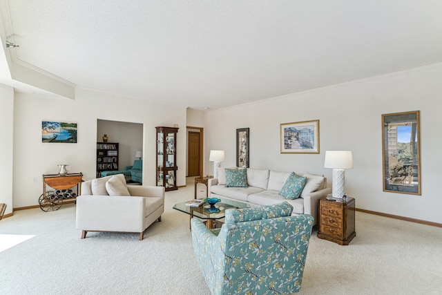 6600 Lyndale Ave S Unit 503, Richfield, MN 55423 - living room with light colored carpet, ornamental molding, and plenty of natural light