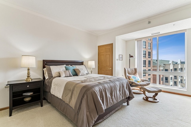6600 Lyndale Ave S Unit 503, Richfield, MN 55423 - carpeted bedroom with crown molding and a textured ceiling
