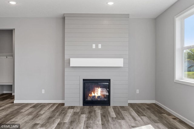 17205 61st St NE, Otsego, MN 55330 - detailed view of wood finished floors, a fireplace, and recessed lighting