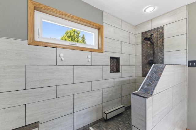 30190 Terryll St, Lindstrom, MN 55045 - bathroom with a walk in shower and a baseboard radiator