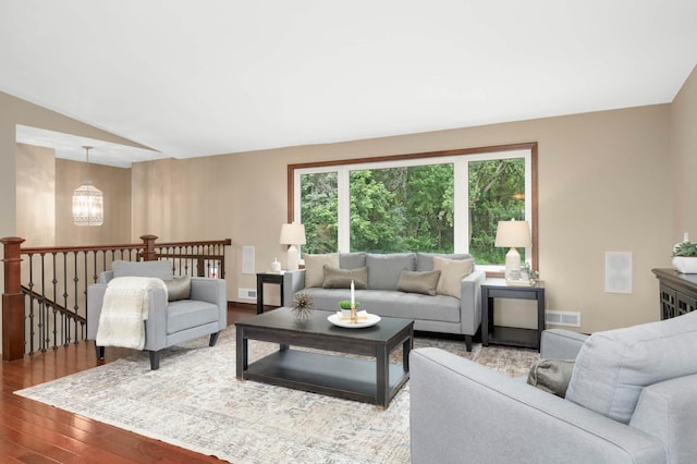 14744 Evergreen St NW, Andover, MN 55304 - living area with wood finished floors and a chandelier