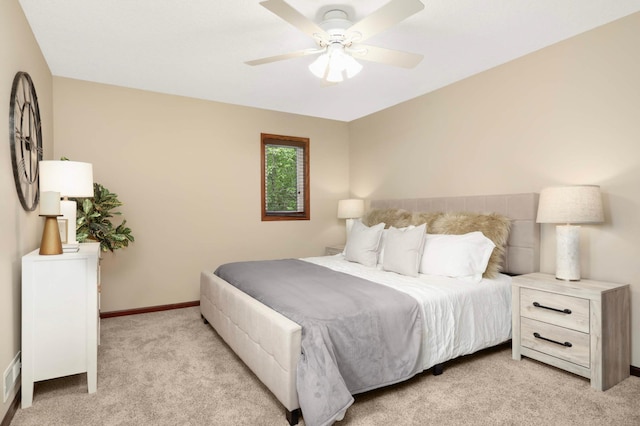 14744 Evergreen St NW, Andover, MN 55304 - bedroom featuring light carpet and a ceiling fan