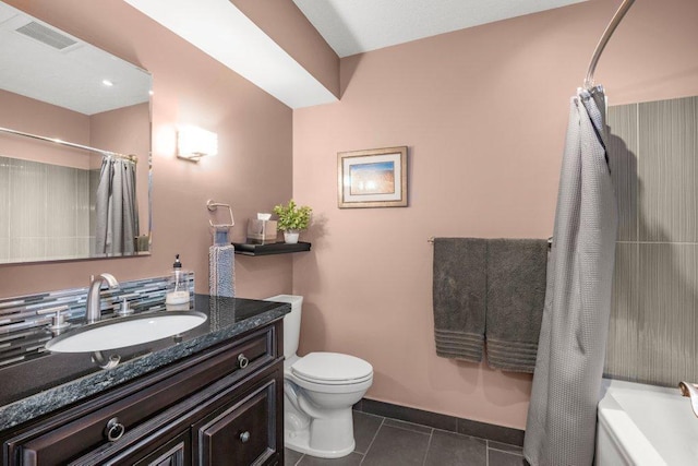 4111 Auburn Dr, Minnetonka, MN 55305 - bathroom featuring tile patterned flooring, vanity, and shower / bath combo