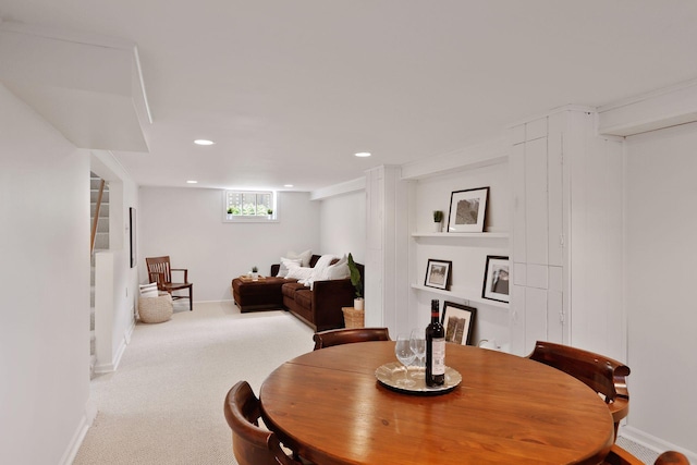 5521 Emerson Ave S, Minneapolis, MN 55419 - carpeted dining room with baseboards and recessed lighting