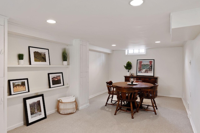 5521 Emerson Ave S, Minneapolis, MN 55419 - dining room featuring light colored carpet and recessed lighting