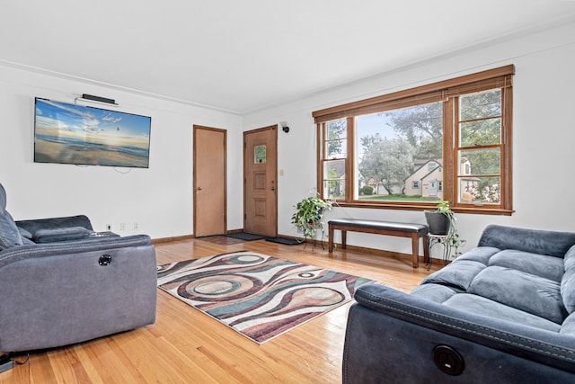 3836 Buchanan St NE, Columbia Heights, MN 55421 - living room featuring plenty of natural light and wood finished floors
