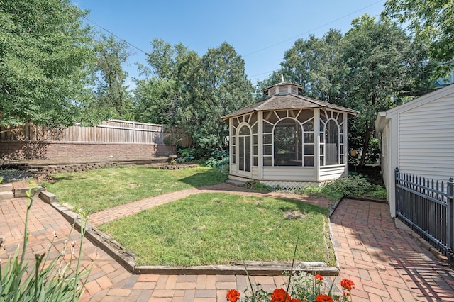 129 50th St, Minneapolis, MN 55419 - view of yard featuring a patio area and a sunroom