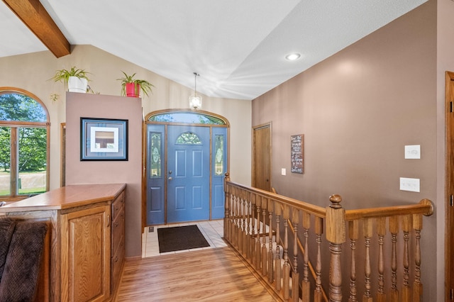 7023 State Highway 114 SW, Lake Mary Twp, MN 56308 - entryway with light wood-style flooring and recessed lighting