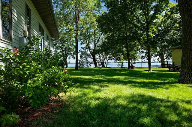 7023 State Highway 114 SW, Lake Mary Twp, MN 56308 - view of green lawn featuring a water view