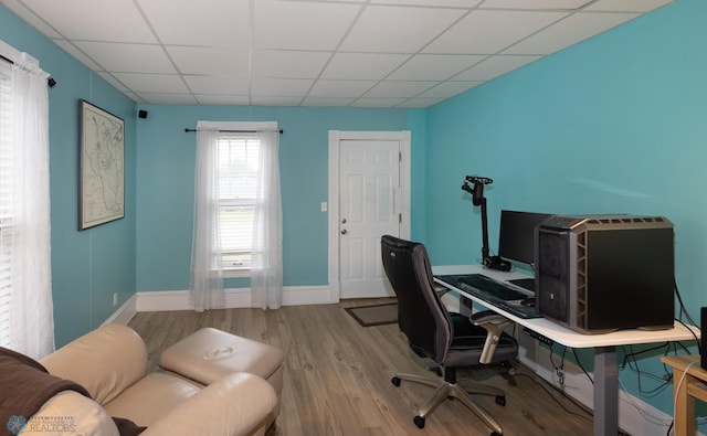 1341 3rd Ave N, Fargo, ND 58102 - office with wood finished floors and a drop ceiling