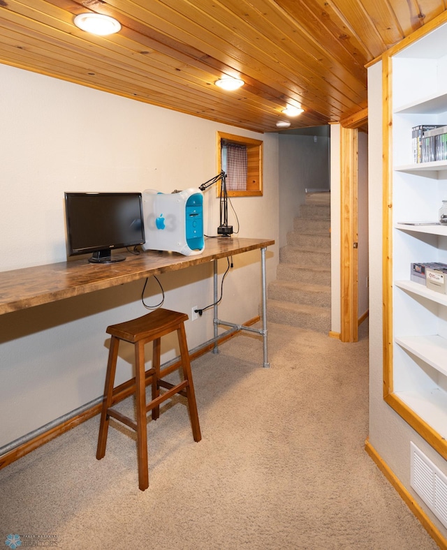 1341 3rd Ave N, Fargo, ND 58102 - office featuring wooden ceiling and carpet floors