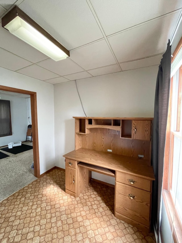 212 Sanborn St, Springfield, MN 56087 - unfurnished office featuring plenty of natural light, a drop ceiling, and light colored carpet