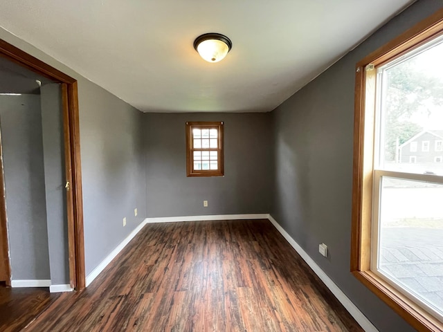 212 Sanborn St, Springfield, MN 56087 - spare room featuring dark wood-style flooring and baseboards