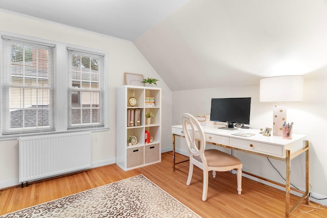 1921 James Ave, Saint Paul, MN 55105 - office space with radiator heating unit, wood finished floors, and vaulted ceiling