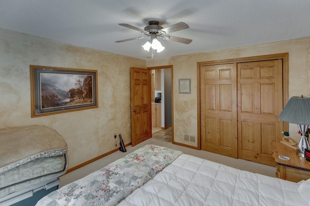 49760 202nd Pl, Mcgregor, MN 55760 - bedroom with a ceiling fan and a closet