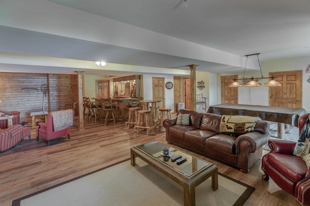 49760 202nd Pl, Mcgregor, MN 55760 - living area featuring a bar and wood finished floors