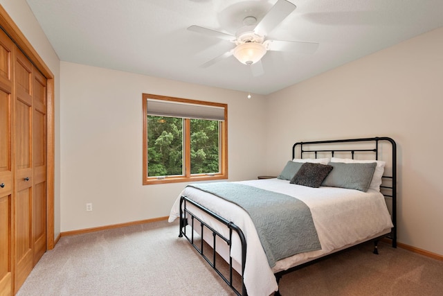 842 Vista Cir, Delano, MN 55328 - carpeted bedroom featuring a closet and a ceiling fan