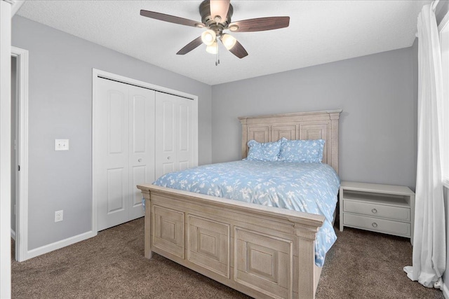 1272 Pheasant Run, New Richmond, WI 54017 - carpeted bedroom featuring a closet and a ceiling fan