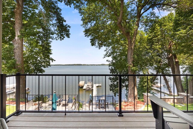 70348 219th St, Dassel, MN 55325 - deck featuring a water view