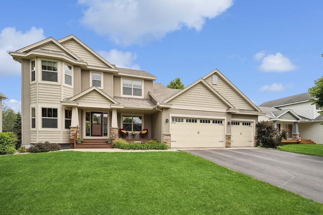 15807 Martin St NW, Andover, MN 55304 - craftsman-style home with an attached garage, driveway, and a front lawn