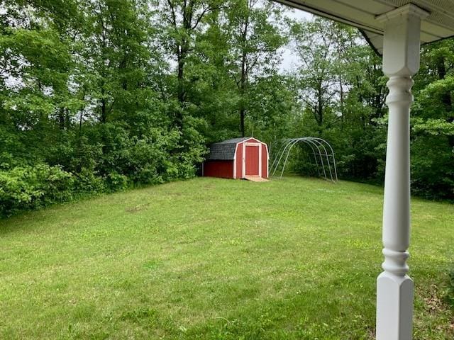34358 State Highway 18, Finlayson Twp, MN 55735 - view of grassy yard featuring a storage shed