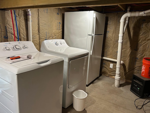 6274 Azalea Rd, Motley Twp, MN 56466 - washroom with washer and dryer and light wood-style flooring
